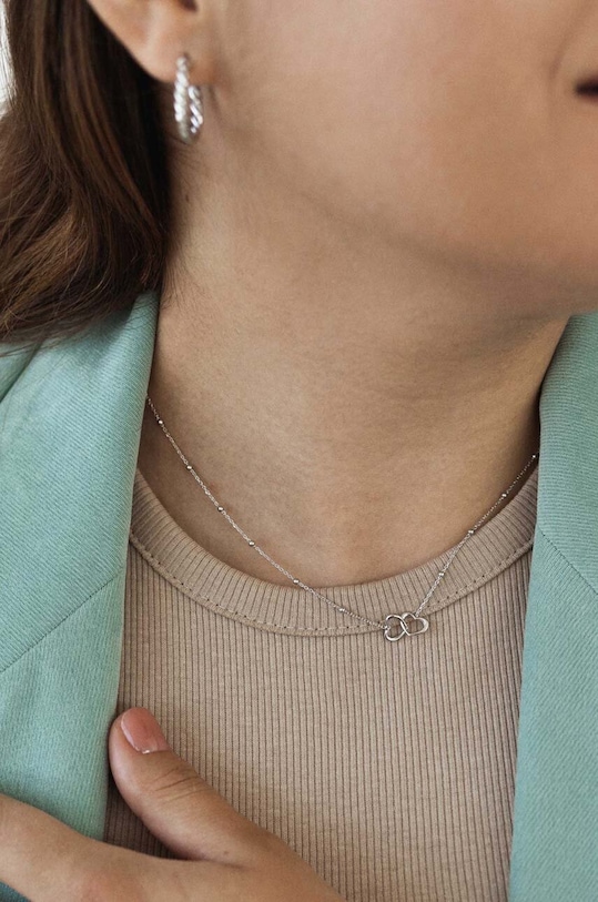 Accesorii ANIA KRUK colier de argint ROMANTICA SLTNS2280 argintiu