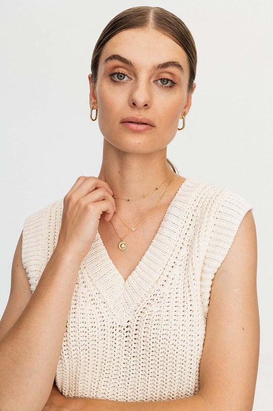 Stříbrný pozlacený náhrdelník ANIA KRUK BELIEVE zlatá SAKNS2290Z