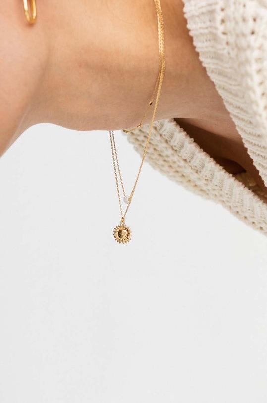 Stříbrný pozlacený náhrdelník ANIA KRUK BELIEVE SAKNS2290Z