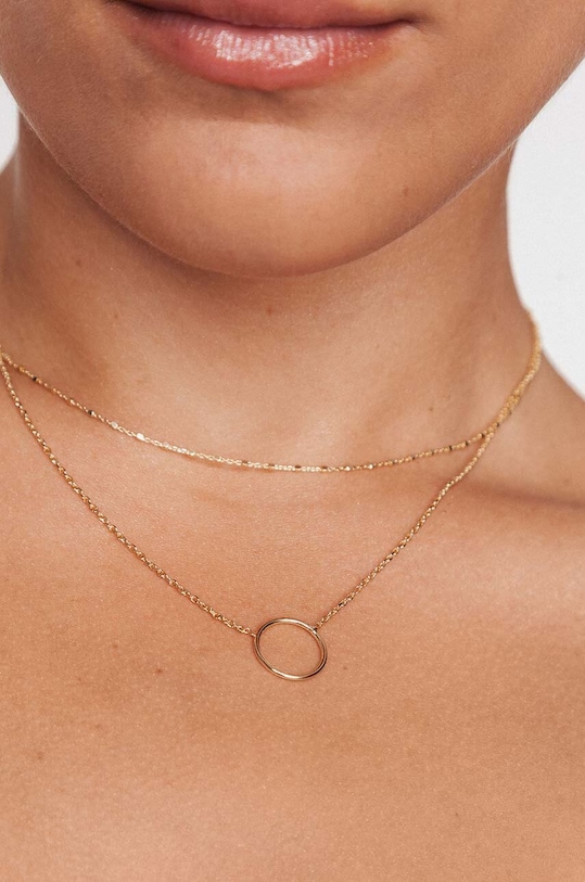Akcesoria ANIA KRUK naszyjnik ze srebra pokrytego złotem COSMO SLTNS2510Z złoty