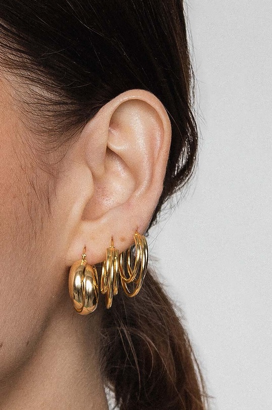 Аксессуары Серебряные серьги с позолотой ANIA KRUK TRENDY SSIKS1870Z золотой
