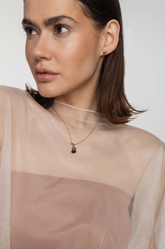 Akcesoria ANIA KRUK naszyjnik ze srebra pokrytego złotem ROMANTICA SSINS1750Z złoty