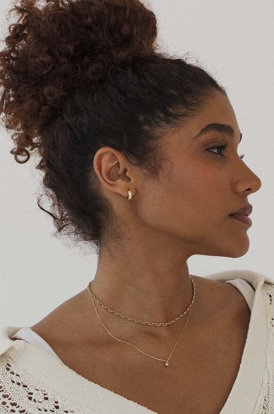 Doplňky Zlaté náušnice ANIA KRUK ROYAL ZEMKZ1370 zlatá