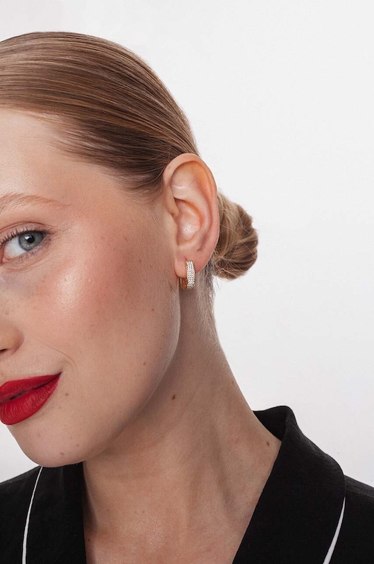 Uhani iz srebra prevlečenega z zlatom ANIA KRUK GLAMOUR SRUKC1152Z zlata ZA00