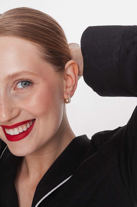 Dodatki Uhani iz srebra prevlečenega z zlatom ANIA KRUK GLAMOUR SRUKC1152Z zlata