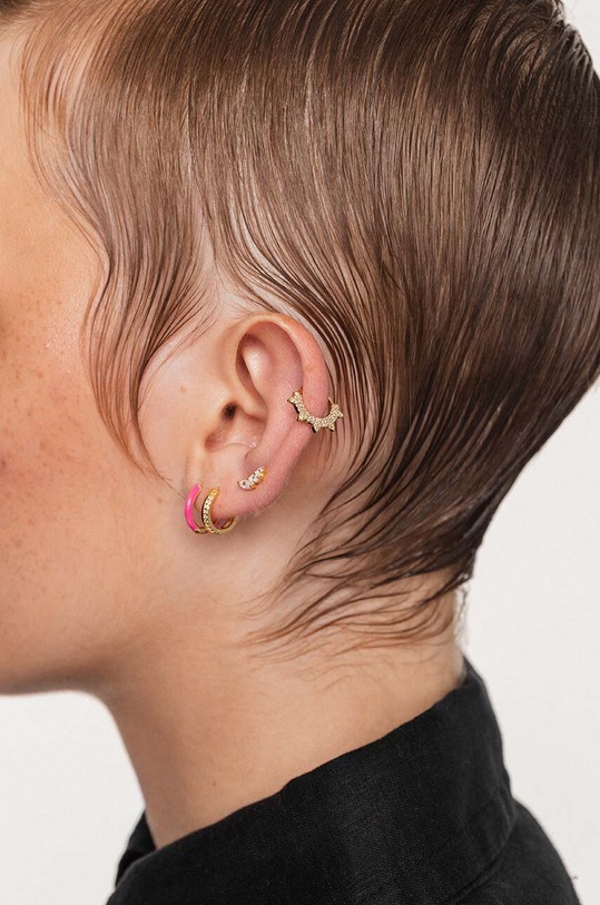 Kiegészítők ANIA KRUK aranyozott ezüst fülbevaló GLAMOUR SRUKC1982Z arany