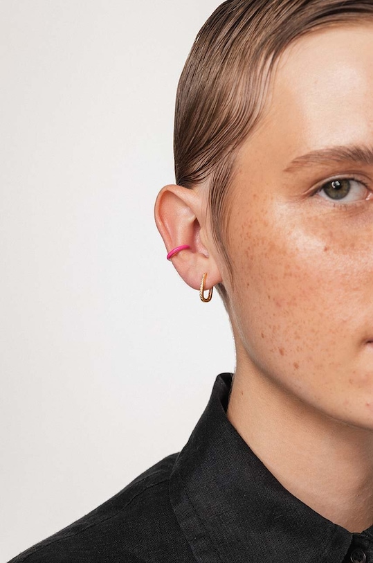 Dodatki Uhani iz srebra prevlečenega z zlatom ANIA KRUK GLAMOUR SRUKC2012Z zlata