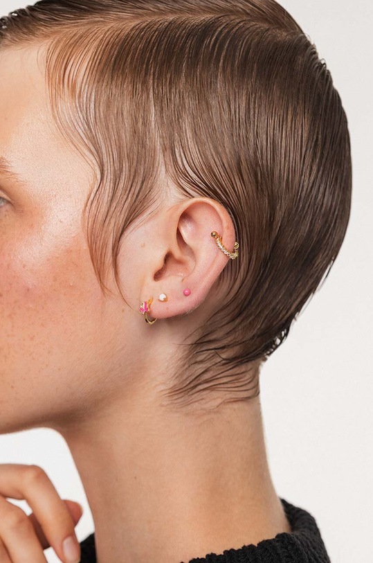 Срібні сережки з позолотою ANIA KRUK SUGAR золотий SRUKE1569Z