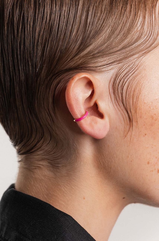 Dodatki Uhan za zgornji del ušesa iz srebra prevlečenega z zlatom ANIA KRUK SUGAR SRUKE1599Z zlata