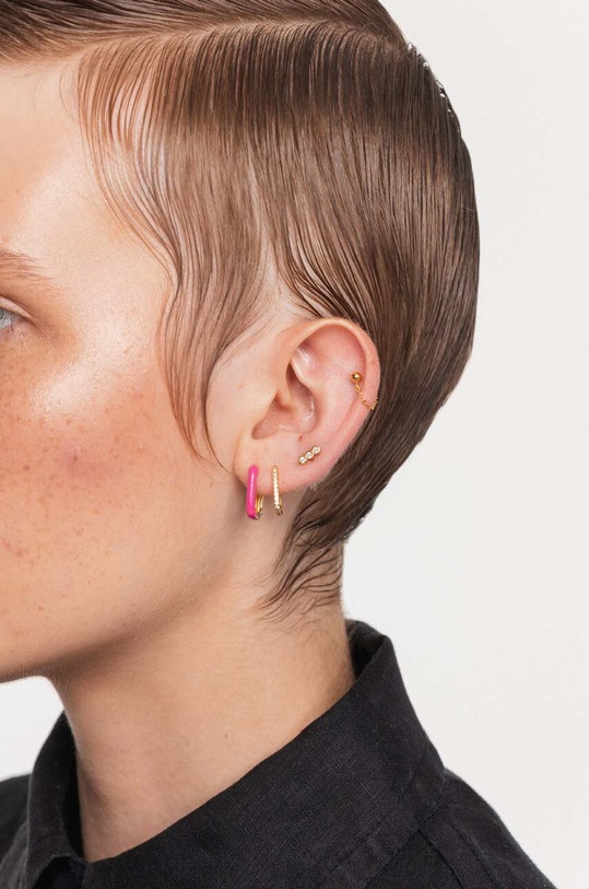 Dodatki Uhani iz srebra prevlečenega z zlatom ANIA KRUK SUGAR SRUKE1609Z zlata