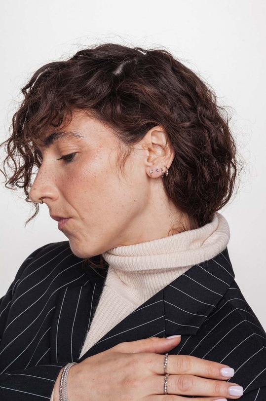 Piercing uhan ANIA KRUK ROCK IT srebrna SRUKS0750