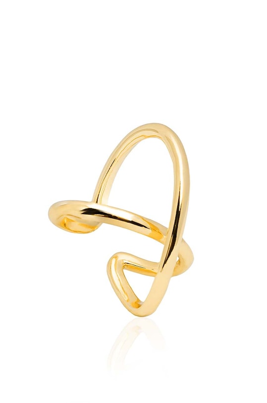 Strieborná pozlátená náušnica ANIA KRUK ROCK IT striebro zlatá SRUKS1420Z