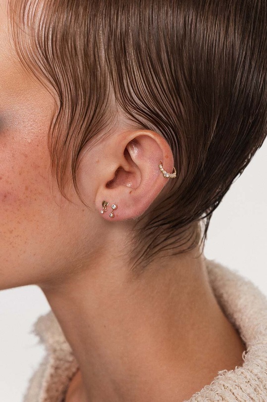 Doplňky Zlatá piercingová náušnice ANIA KRUK ROCK IT ZALKC0942 zlatá