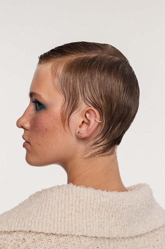 Zlatá piercingová náušnice ANIA KRUK ROCK IT zlatá ZALKC0942