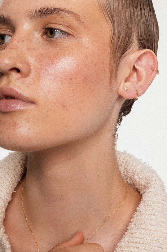 Zlatá piercingová náušnice ANIA KRUK ROCK IT zlatá ZALKC1022