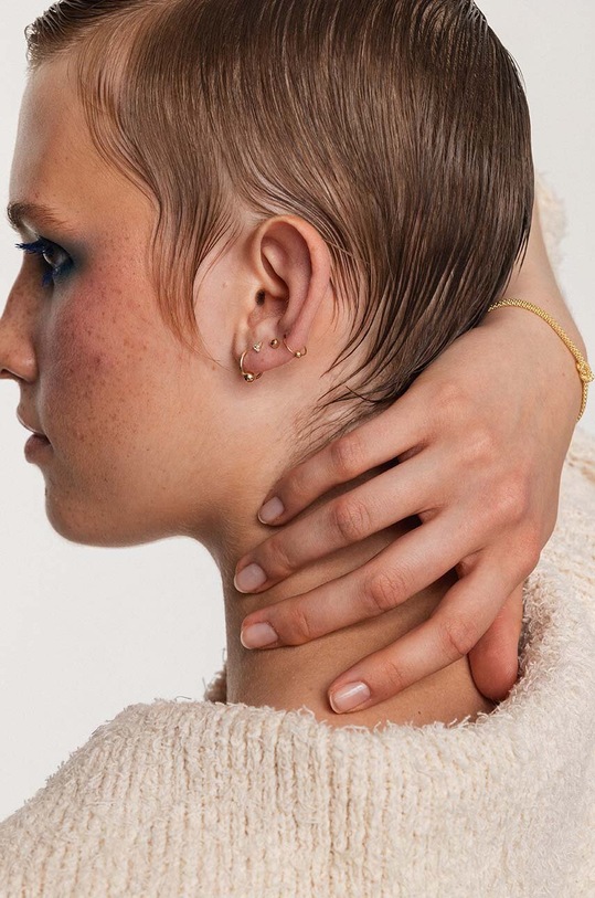 Zlatá piercingová náušnice ANIA KRUK ROCK IT zlatá ZALKZ0910