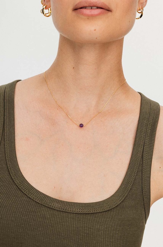 Akcesoria ANIA KRUK naszyjnik ze srebra pokrytego złotem DUO SAKNN2015Z złoty