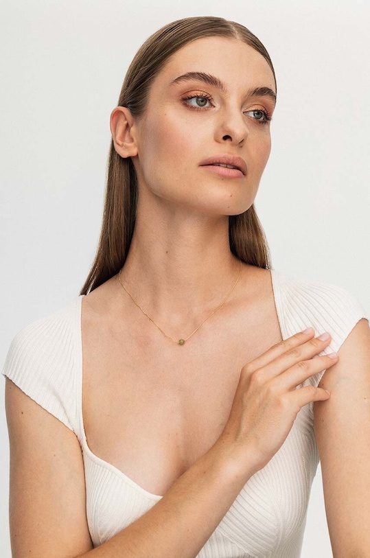 Akcesoria ANIA KRUK naszyjnik ze srebra pokrytego złotem DUO SAKNN2086Z złoty