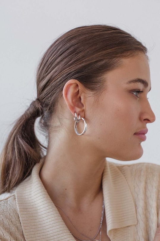 Accesorii ANIA KRUK cercei de argint TRENDY SAKKS1370 argintiu