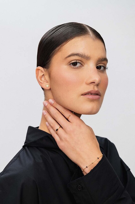 Akcesoria ANIA KRUK bransoletka ze srebra pokrytego złotem OVAL SLTAE2941Z złoty