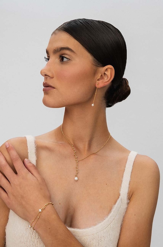 Akcesoria ANIA KRUK bransoletka ze srebra pokrytego złotem ARIEL SLTAP2802Z złoty