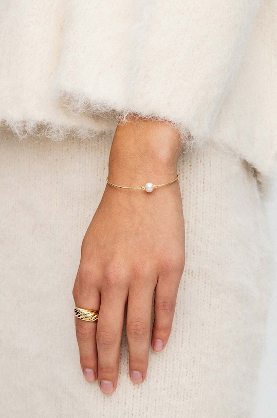 Akcesoria ANIA KRUK bransoletka ze srebra pokrytego złotem ARIEL SLTAP2872Z złoty