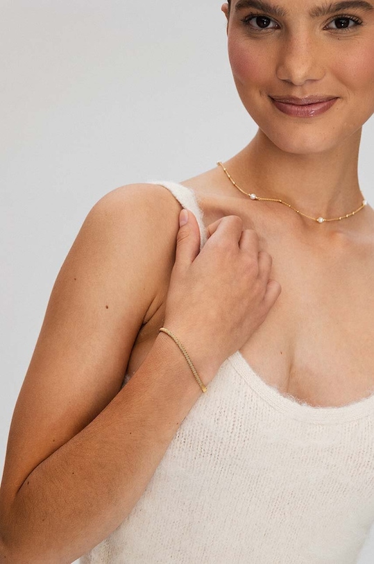 Серебряный браслет с позолотой ANIA KRUK OVAL золотой SLTAS2920Z