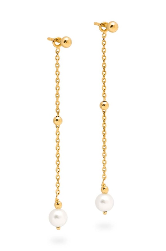 Stříbrné pozlacené náušnice ANIA KRUK ARIEL stříbro zlatá SLTKP2802Z