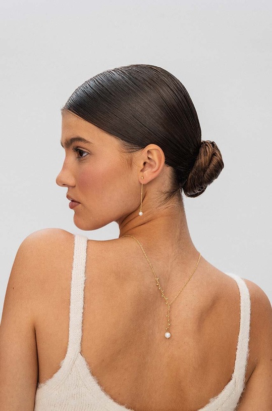 Doplňky Stříbrné pozlacené náušnice ANIA KRUK ARIEL SLTKP2802Z zlatá