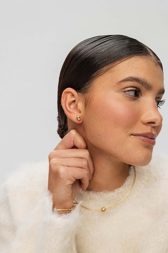 Akcesoria ANIA KRUK kolczyki ze srebra pokrytego złotem VINTAGE SLTKS2670Z złoty