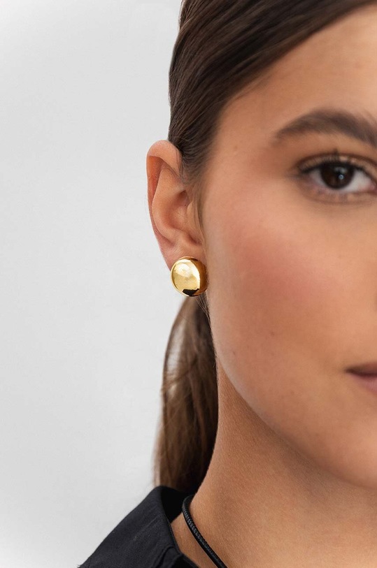 Akcesoria ANIA KRUK kolczyki ze srebra pokrytego złotem VINTAGE SLTKS2680Z złoty