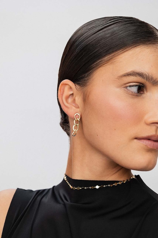 Akcesoria ANIA KRUK kolczyki ze srebra pokrytego złotem TRENDY SLTKS2770Z złoty