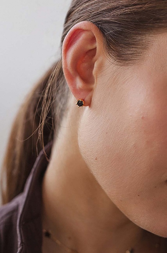 ANIA KRUK kolczyki ze srebra pokrytego złotem ROCK IT STNKS0430Z złoty ZA00