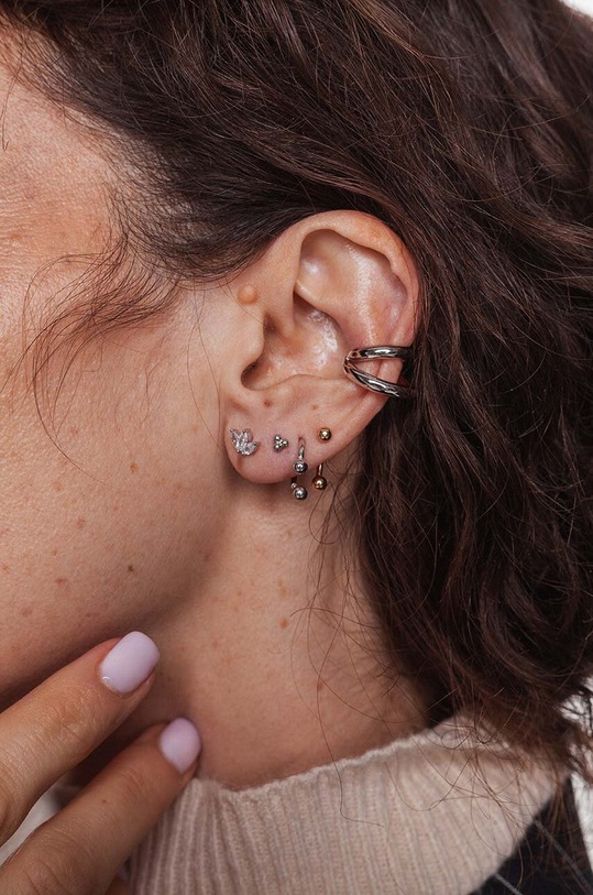 Doplňky Pozlacená náušnice ANIA KRUK ROCK IT STNKS0940Z zlatá