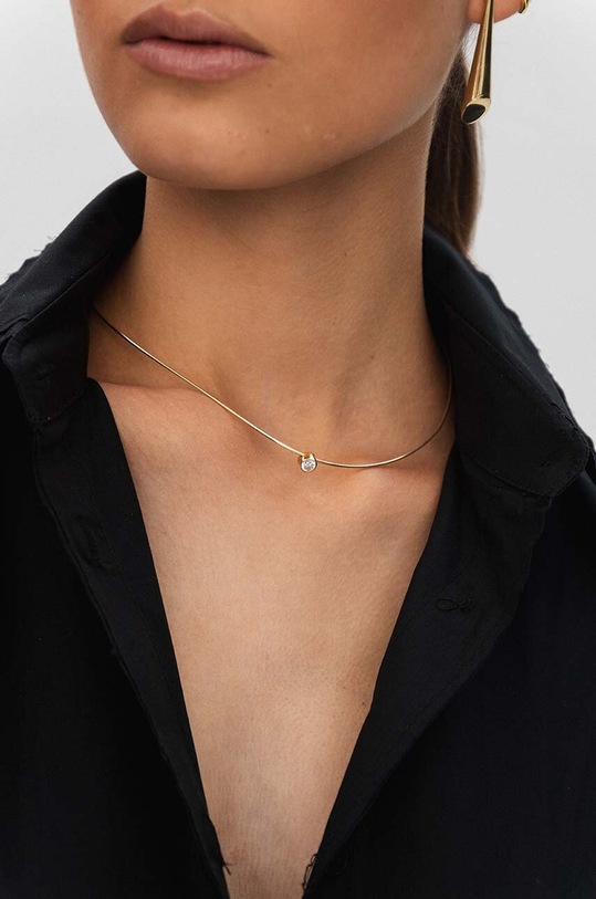 Akcesoria ANIA KRUK naszyjnik ze srebra pokrytego złotem GLAMOUR SLTNC2862Z złoty