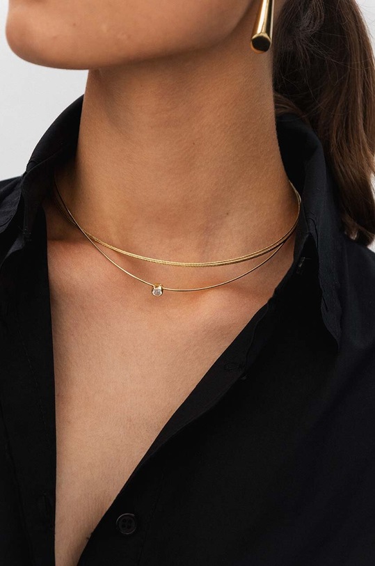 Doplňky Pozlacený stříbrný náhrdelník ANIA KRUK TRENDY SLTNS2880Z zlatá