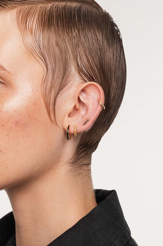 Doplňky Stříbrné pozlacené náušnice ANIA KRUK VINTAGE SRUKS2040Z zlatá