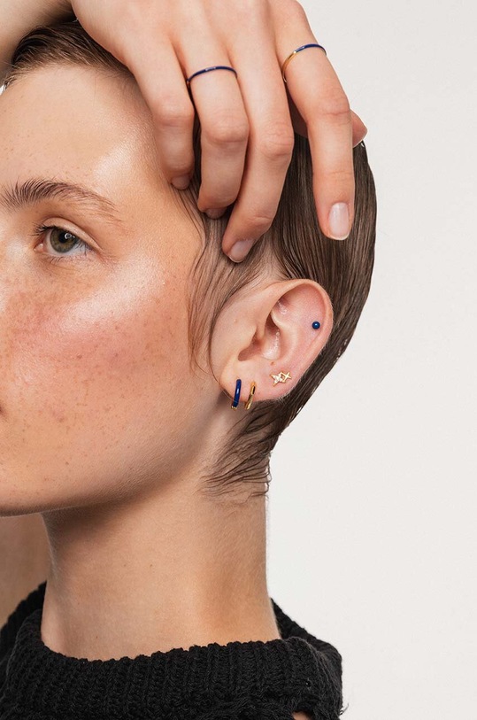 Doplňky Stříbrné pozlacené náušnice ANIA KRUK TRENDY SRUKS2050Z zlatá