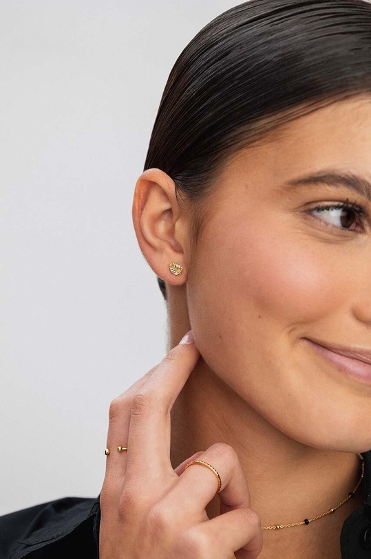 Doplňky Pozlacené stříbrné náušnice ANIA KRUK ROCK IT SRUKS2130Z zlatá