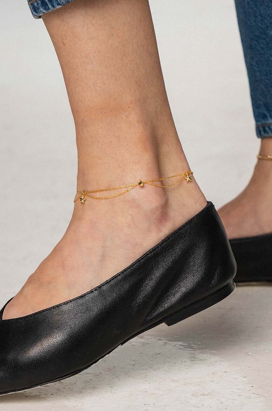 Accesorii ANIA KRUK brățară de gleznă din argint placată cu aur SKY STNAC1434Z aur