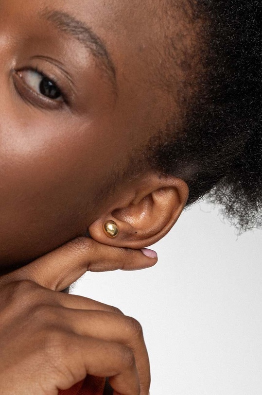 Ασημένια επιχρυσωμένα σκουλαρίκια ANIA KRUK TRENDY χρυσαφί SARKS0010Z