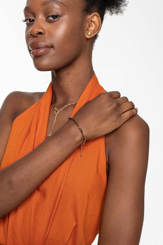 Ασημένια επιχρυσωμένα σκουλαρίκια ANIA KRUK TRENDY SARKS0010Z χρυσαφί