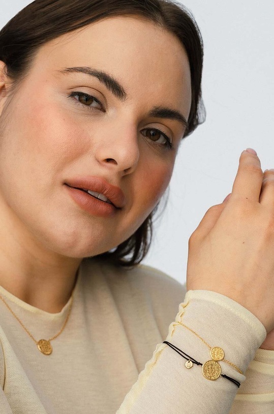 Doplnky Strieborný pozlátený náramok ANIA KRUK AZYMUT SGCAS0320Z zlatá