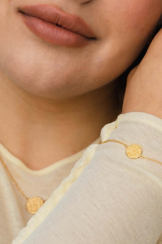 Strieborný pozlátený náramok ANIA KRUK AZYMUT zlatá SGCAS0320Z