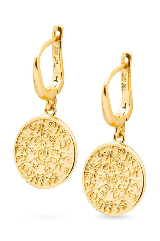 Strieborné pozlátené náušnice ANIA KRUK AZYMUT striebro zlatá SGCKS0320Z