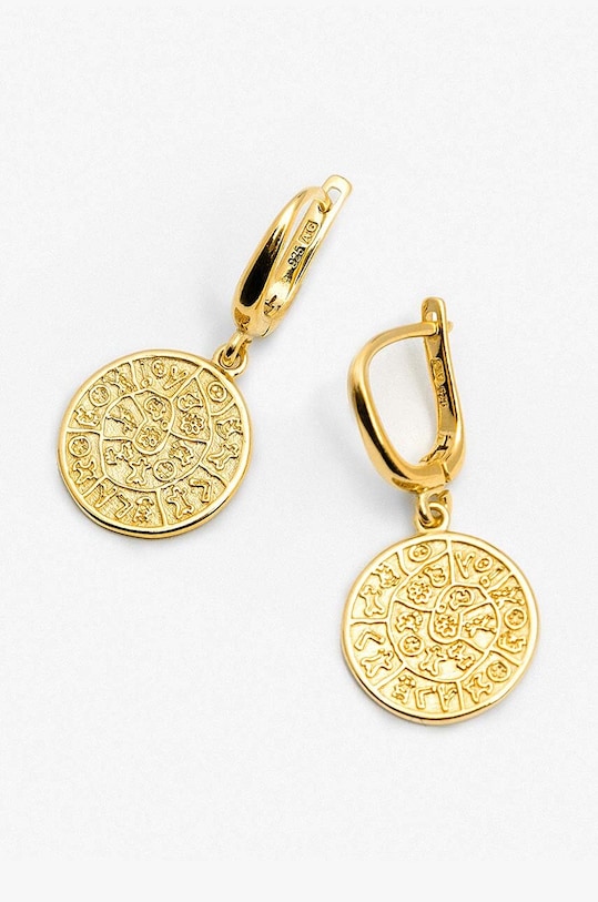 Strieborné pozlátené náušnice ANIA KRUK AZYMUT SGCKS0320Z zlatá ZA00