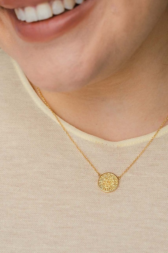 Akcesoria ANIA KRUK naszyjnik ze srebra pokrytego złotem AZYMUT SGCNS0320Z złoty