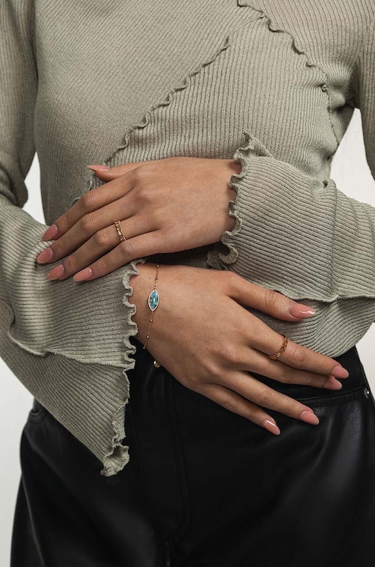 Срібний перстень з позолотою ANIA KRUK ROMANTICA золотий SGCPS1750Z