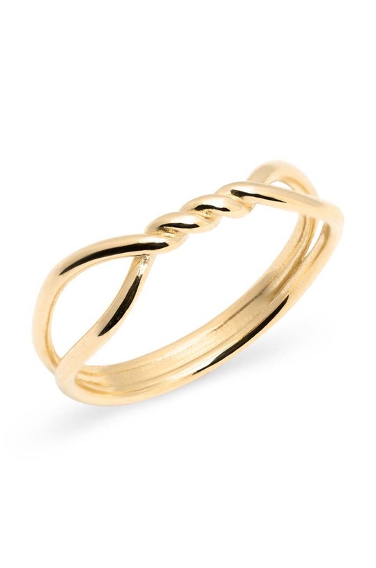 Strieborný pozlátený prsteň ANIA KRUK TRENDY striebro zlatá SGCPS1790Z