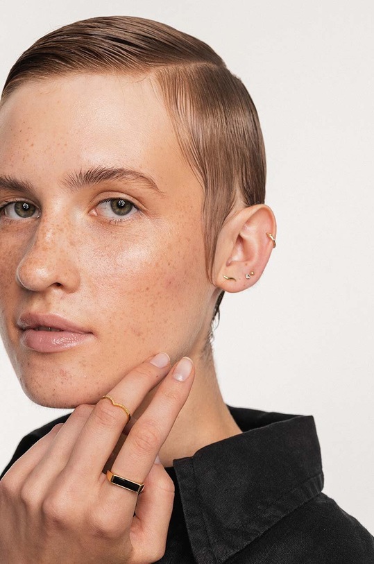 Doplnky Strieborný pozlátený prsteň ANIA KRUK TRENDY SMRPS1050Z zlatá